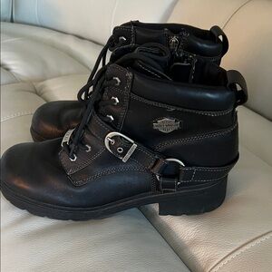 Harley-Davidson Women's Black Leather Boots